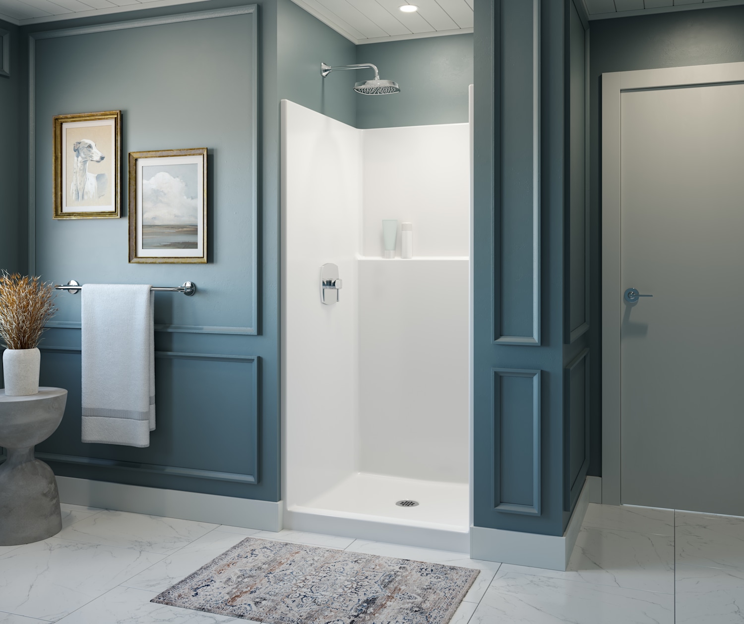 Misanthrope un autre èden 2枚セット KDS 3060 AcrylX Alcove Center Drain Four-Piece Shower in